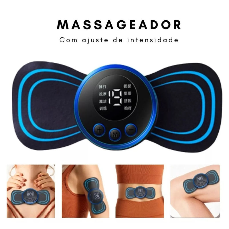 Massageador elétrico cervical eletroterapia EMS pescoço / perna / lombar / abdomen
