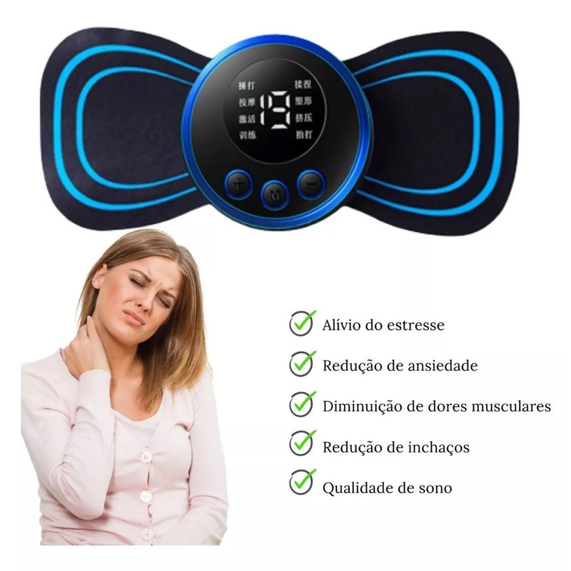 Massageador elétrico cervical eletroterapia EMS pescoço / perna / lombar / abdomen